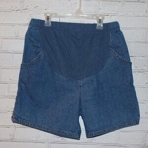 💙 In Due Time Maternity Denim Shorts · Size 10
